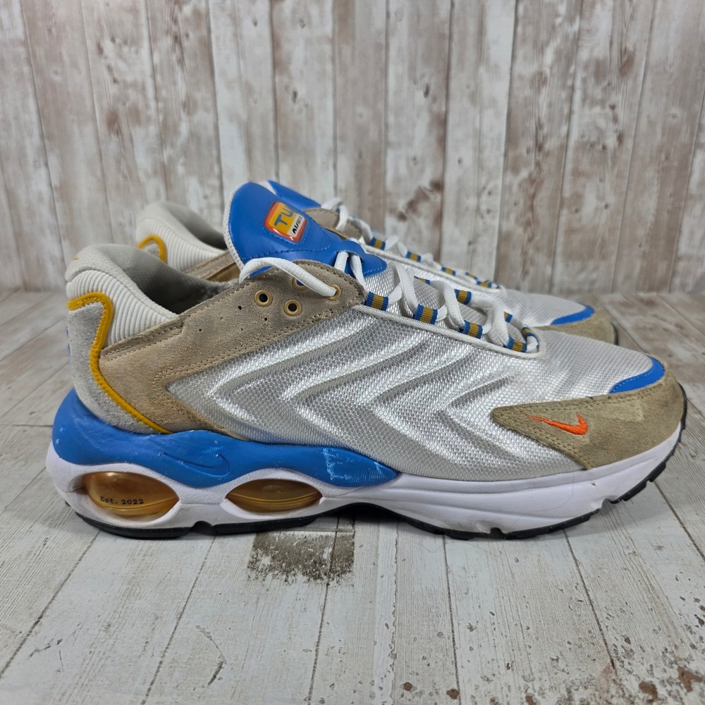 Nike Air Max TW White University Blue Speed Yellow Mens 13 DV1232-100 Sneaker